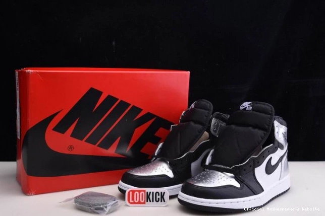 Official Maikesneakers JORDAN 1 WMNS AIR CD0461-001 SILVER TOE HIGH OG 0729